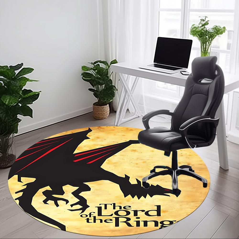 

1pc The Lord of the Rings Office Round Area Rug, Under Office Chairs Bedroom Living Room Home Decor a1022190 80cm by 80cm