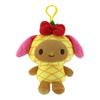Hawaiian Pineapple Black Kuromi Backpack Charm Kuro-chan Kt Cat Plush Keychain Cute Toy Accessory 4pcs