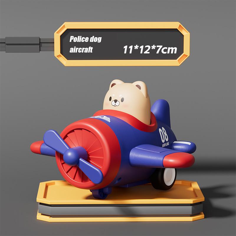 children's baby toys press forward animal cartoon airplane model with wheels inertia toys gifts for boys and girls 3-9 years old