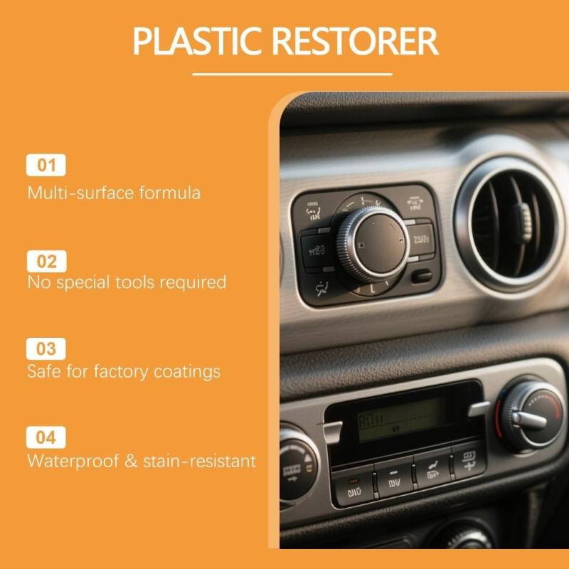 Car Interior Restorer Paste Deep Cleans And Revives Leather Plastic Surfaces For Long Lasting Protection Renewal Cream