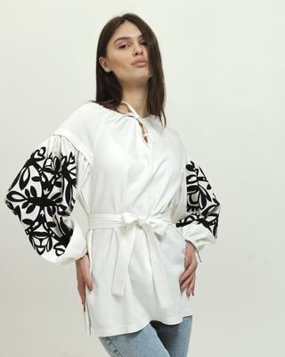 Košeľa s opaskom Seam 112102 XS-S biela