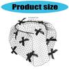 Black Birdcage Veil Fascinator Hairband With Bows Detail Wedding Hair Accessory Retro Theme