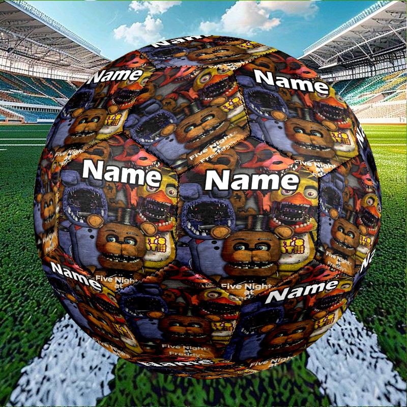 Custom Name Personalized Five Nights At Freddy's Print Size 5 Soccer Ball Training & Match Football, for Team, Kicking, Gift for Football