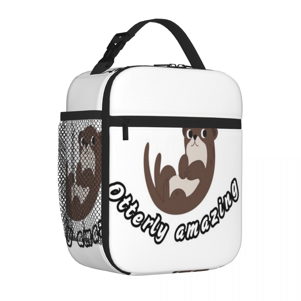 Bestselling Cute Otter Illustration With Otterly Amazing Pun Everyday Use Insulated Food Bag Family Picnic Lunch Box Bag One Size