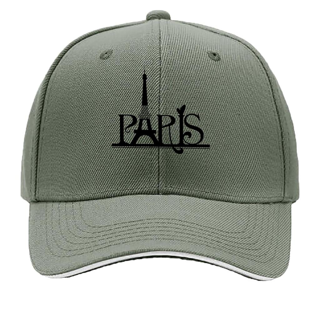 Paris Eiffel Tower Print Adjustable Snapback Hat Casual Outdoor Cap Sandwich Baseball Cap