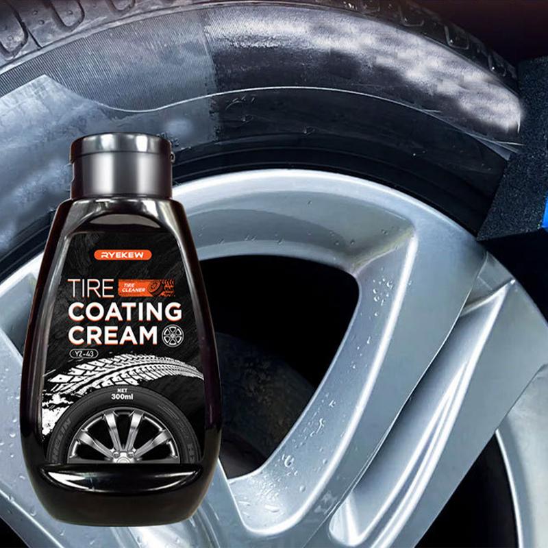 Tire Coating Wax Auto Tire Dressing 300ml Car Tire Maintenance Paste Tire Shine Wax For Tires Polishing Cleaning Coating