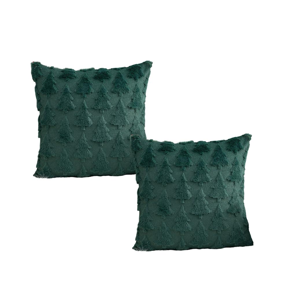 Christmas Jacquard Throw Pillow Case 45x45cm Home Cushions Cover for Lounges or Bedroom