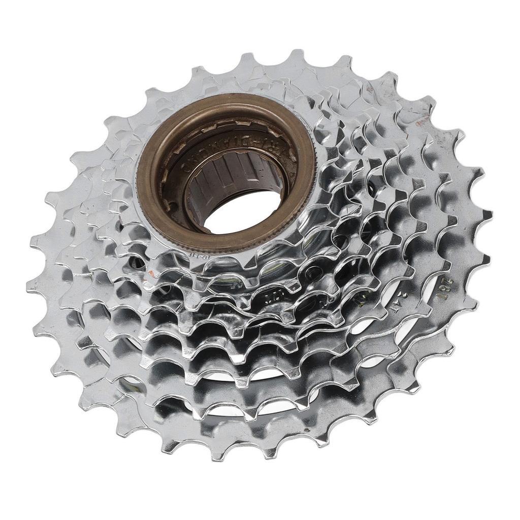 Bicycle Freewheel Sliver Steel 8 Speed 13‑28T Threaded Flywheel for Mountain Bike