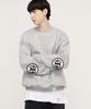 GRAVER [Unisex] Elbow Deco Logo Sweatshirt_Gray/Black Logo