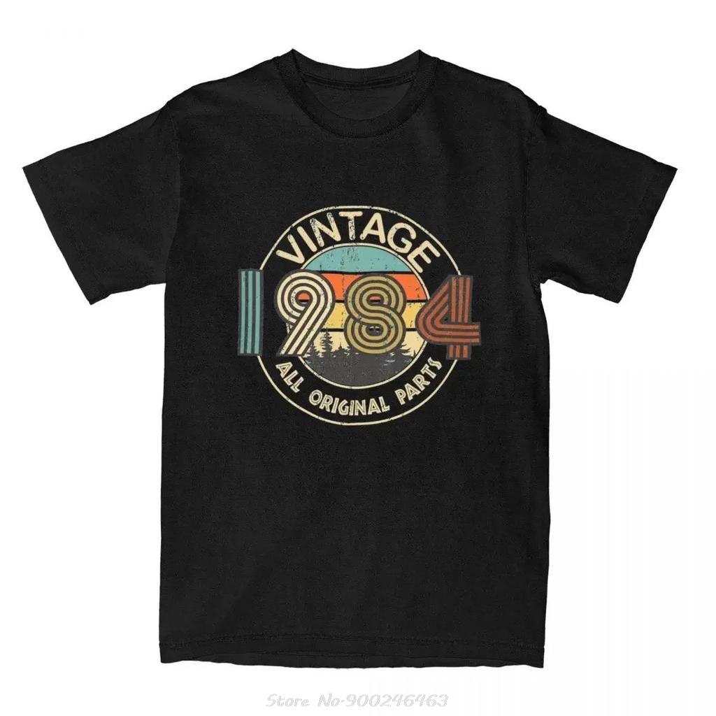 Vintage 1984 All Original Parts Tshirt Unisex Cotton Vintage T Shirt Summer Cotton Short Sleeve Tops Fashion Casual Tshirt Tees