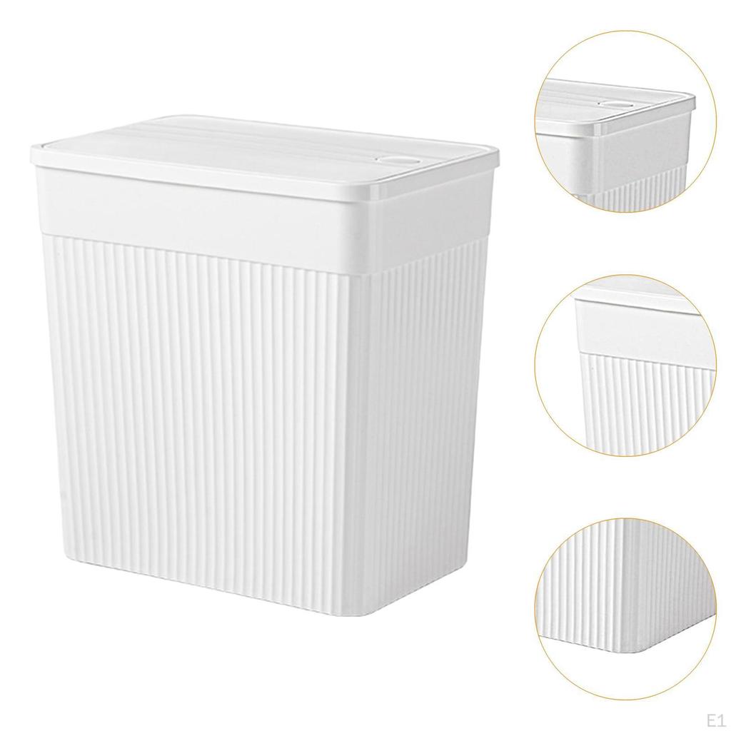 Lid Trash Can for Waste Disposal In Dorm Kitchen Office Indoor Bedroom