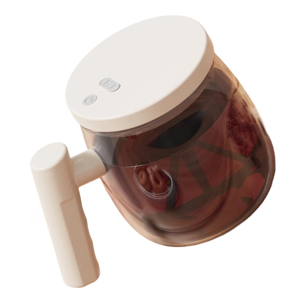 Electric Glass Coffee Mug Auto Stirring Portable USB Rechargeable Quiet Motor Beverage Mixer For Office Travel