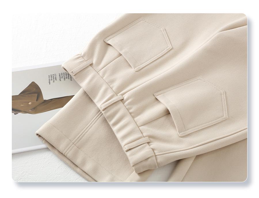 Ankola Dámské červené drapované kalhoty se širokými nohavicemi - Nová podzimní/zimní kolekce 2024