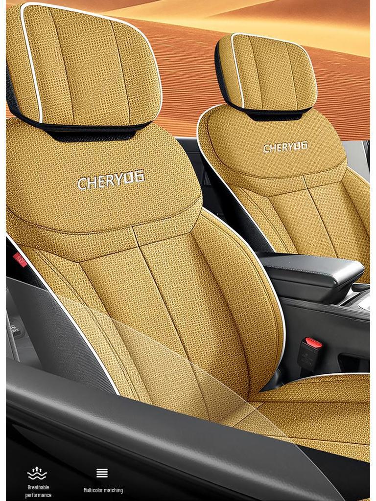 Chery Explore 06 Universal Five-Seat Linen Car Seat Cushion Cover for All Seasons