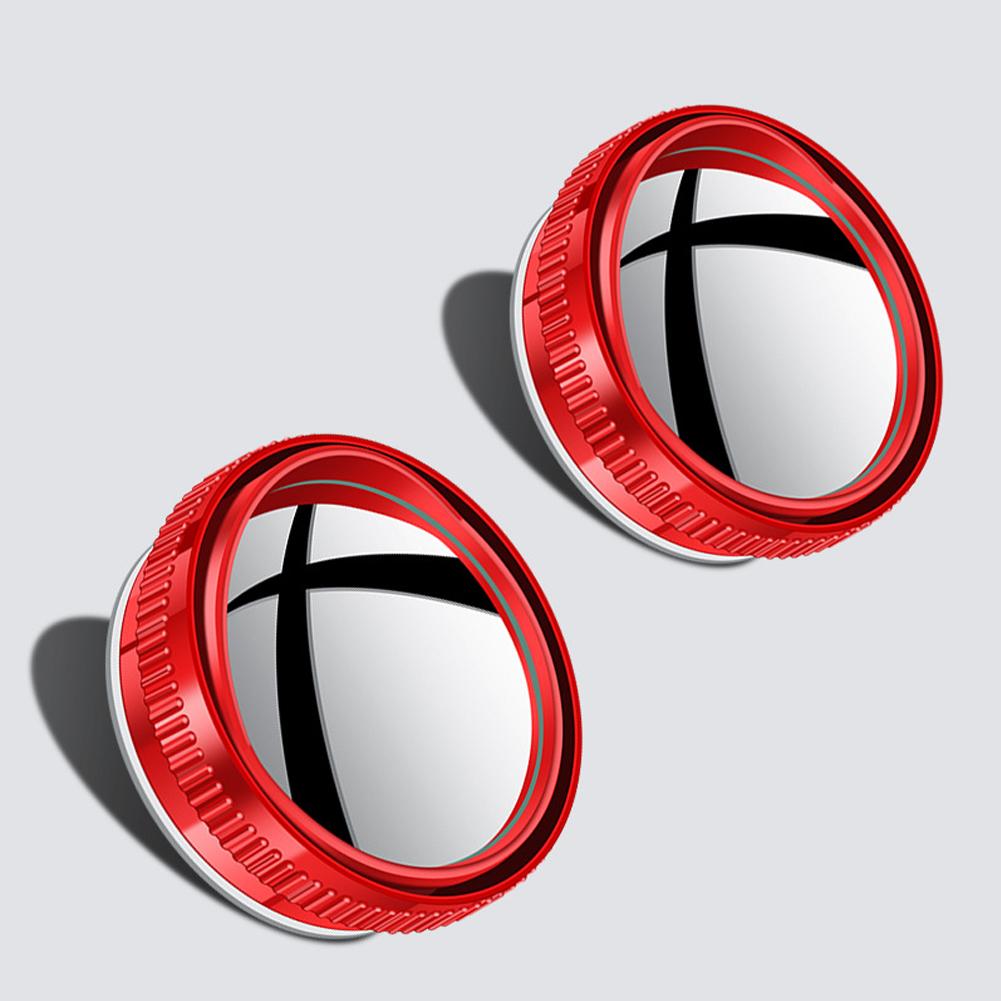 2Pcs Car 360° Rotating Blind Spot Rear View Mirror Wide Angle Adjustable Round Mirror Suction Cup Convex Mirror