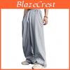Leg Wide Waist Men Drawstring Baggy Casual Pants Streetwear Trousers