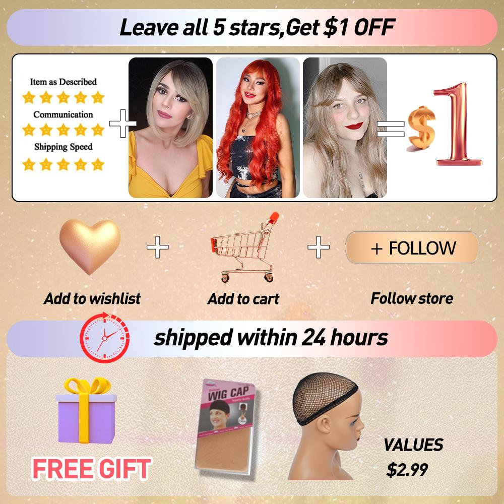 OneNonly Synthetische Perücken für Frauen, blonde Perücke mit Pony, langwellige Perücke, natürliches Haar, hitzebeständige Faser