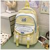 The new schoolbag is high-value, fresh and sweet, macaron-colored make-up bag, junior high school students, light travel, and large-capacity backpack.