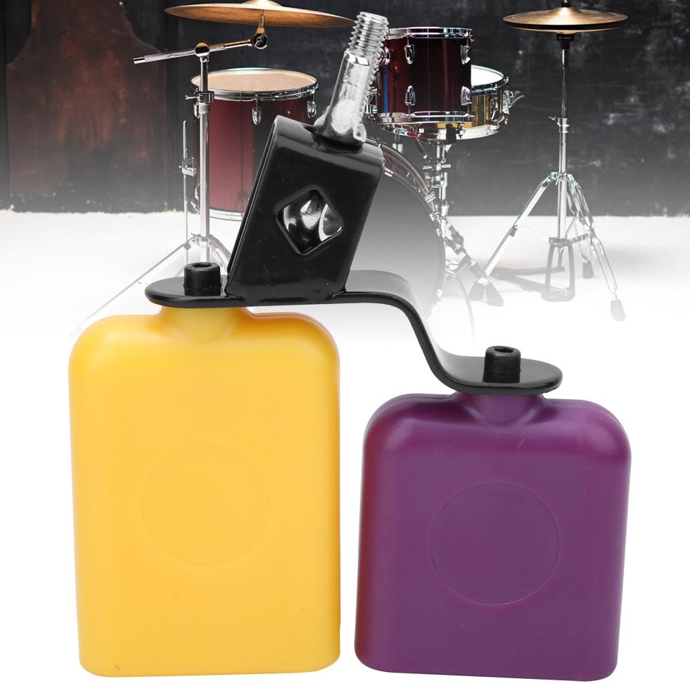 CB30 Żółty i Fioletowy Kwadratowy Drewniany Dzwonek Krowi Wysoki i Niski Dźwięk Instrument Perkusyjny dla Bydła