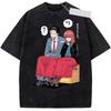 2026 Hot Sale Anime Smoking Behind The Supermarket With You Yamada Sasaki Washed T Shirt Tshirt Y2k Unisex Gothic Cotton Tee
