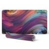 Gaming Protective Mat Under Keyboard and Mouse Swirling Colors 120X60 Cm