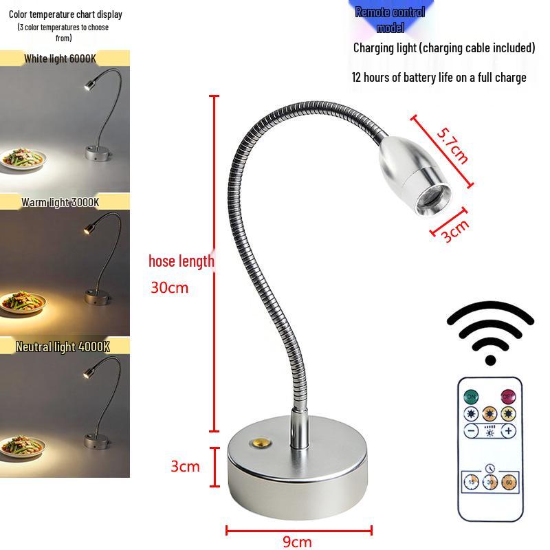 Remote-Controlled Long-Life Charging Spotlights for Jewelry Display Cases