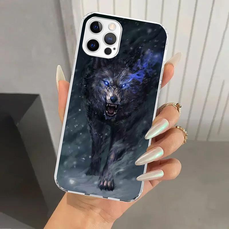 Angry Animal Wolf Fierce Phone Case for Iphone 17 Air 16 15 Plus 14 13 Mini 12 11 Pro Max 16E 7 8 SE 2020 Soft Funda Print Shell