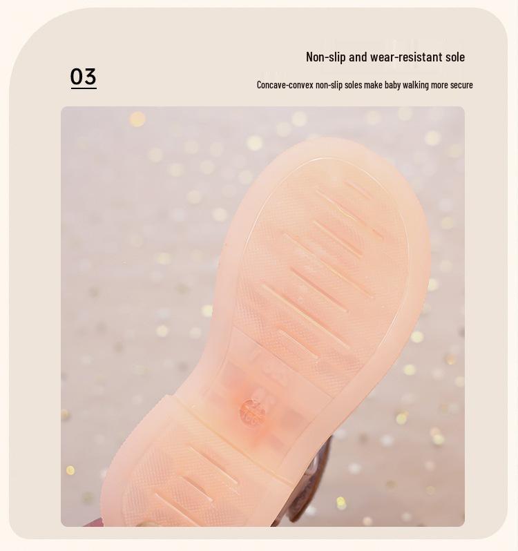 Kids' Crystal Open-Toe Sandals - 2026 Summer Collection; Non-Slip Soft Sole Princess Shoes for Middle and Older Children