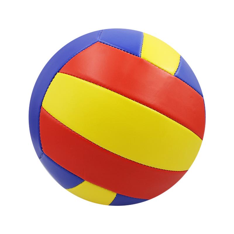 PVC Soft Volleyball - Size 5, Machine-Sewn for School Competition and Training