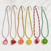 Handmade Fruit Pendant Necklace Bohemian Summer Necklace Cute Handmade Fruit Jewelry  Summer Wear