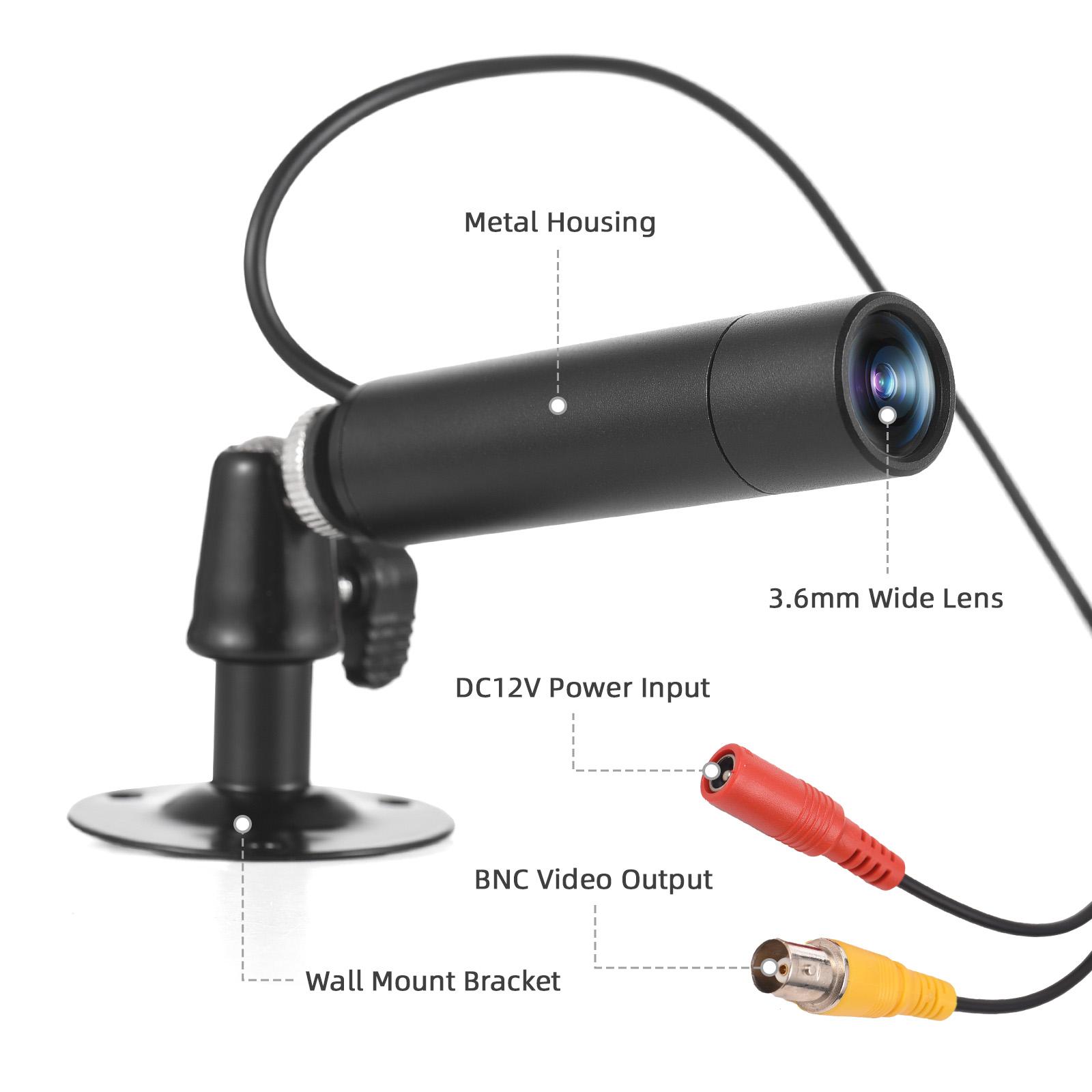 

1080P Mini CCTV Camera Wired Security Camera Indoor Monitor Camera 3.6mm Lens Wide Angle 2MP for Analog Surveillance PAL