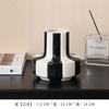 European Ceramic Vertical Striped Vase Water-based Flower Arrangement Container Striped Floral Vase for Room and Dining Table