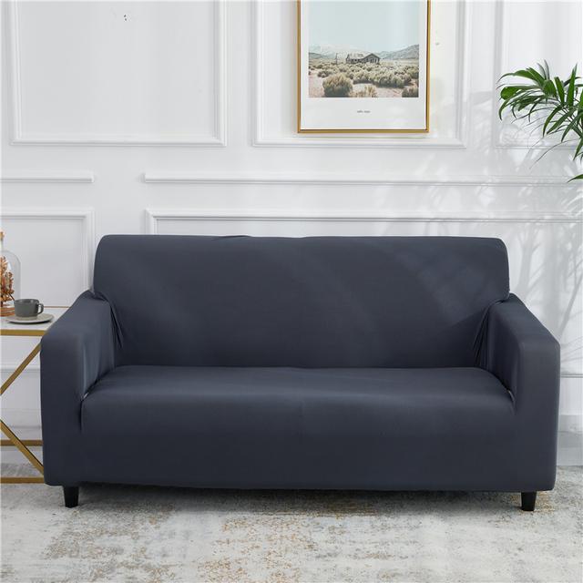 Solid Color Sofa Cover Big Elasticity Stretch Couch Cover Loveseat Sofa Corner Sofa Towel Furniture Cover