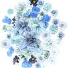 80Pcs Artificial Flower Heads 25-43mm for Craft Wedding Bouquets Flower Arrangements Cake Decoration Hair Accessories