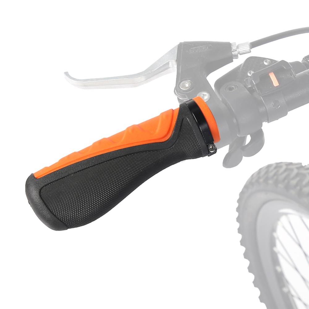 1 Pair Orange Black Mountain Bike Grips Ergonomic Handlebar Grips for BMX Riding