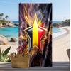 Belgien Fußball Druck Strandtuch Schnelltrocknend Super Saugfähig Weich Badetuch zum Schwimmen Strand Reisen Fan Souvenir Geschenk