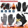 Elektrische USB-Heizhandschuhe Winterhandschuhe Thermisch Touchscreen Thermisch Winddicht Warm Gestrickte Handschuhe Motorrad Fahrradhandschuhe