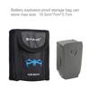 PULUZ PU2401 For DJI/Sony/Nikon/Canon Lithium Battery Safety Storage Bag Fireproof Explosion Proof Single Battery Pouch