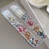 1 Set 3D Nail Art Grids Rhinestone Faux Charm 12 Pearl Bow Rose Flower Nail Design