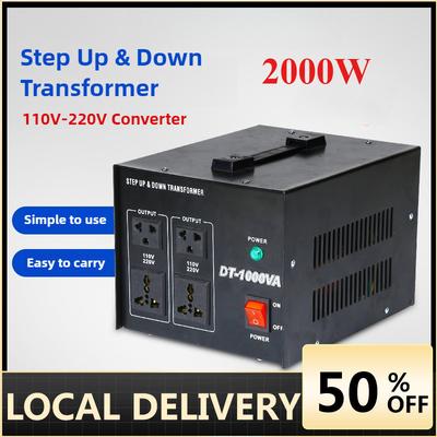 2000W Tragbarer Aufwärts- und Abwärtstransformator 110V auf 220V Leistungstransformator Haushalt Hochleistung Spannungswandler