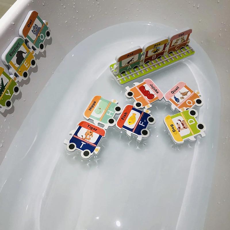 Baby Bath Toys Letter Number Traffic Cognitive Floating Foam EVA Puzzle Bathing Toys for Children Bathroom Play Water Game TMZ