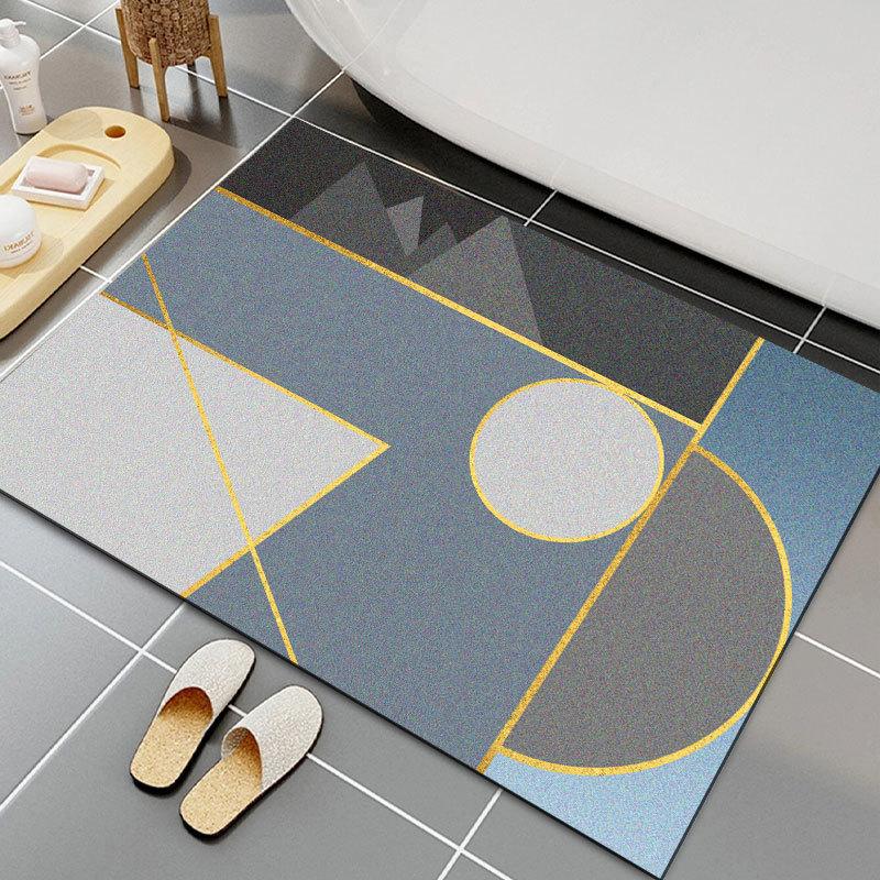 PVC Mat Bathroom Door Mat Absorbent Door Mat Bathroom Anti Slip Foot Mat Quick Drying Floor Mat