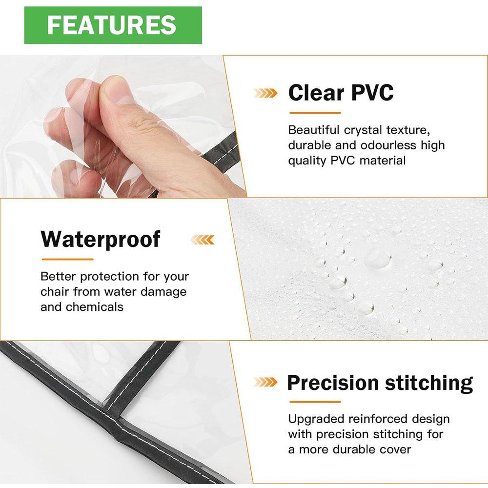 2Pcs Square Salon Chair Cover Protector, Fits Most Salon Chairs