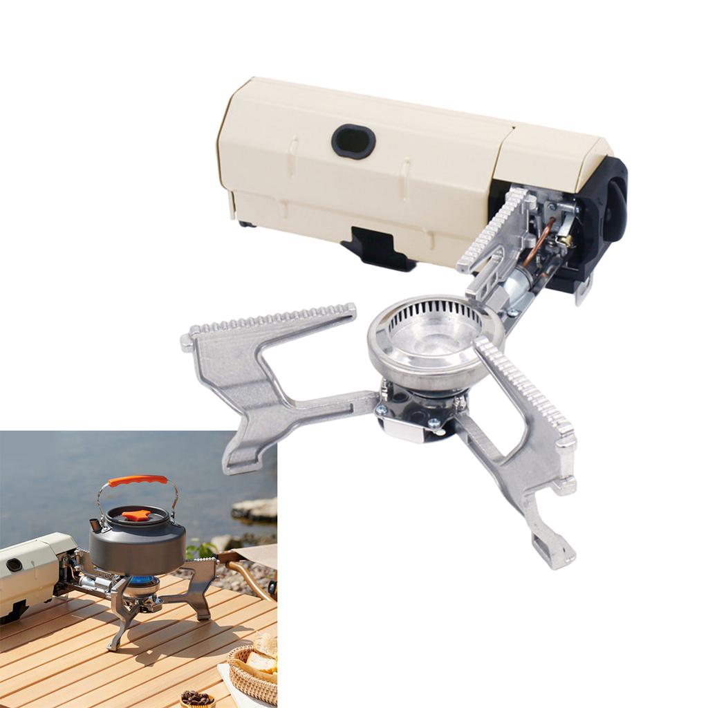 Stainless Steel Windproofed Camp Stove Portables Folding Cassettes Stove for Outdoor Use