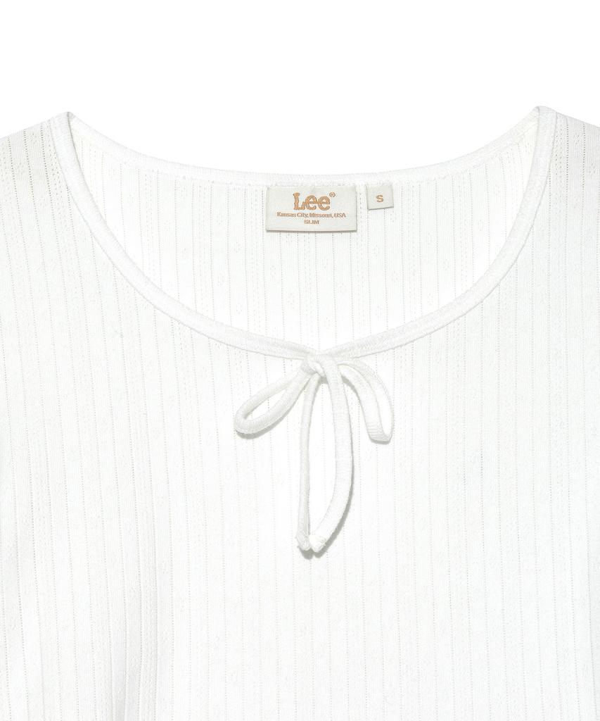 Lee Women'S Union Logo Punching T-Shirt White