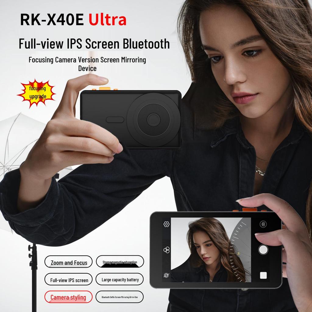 Magnetic Rear Selfie Mirror with Wide Angle & Focus, Live Streaming Assistant