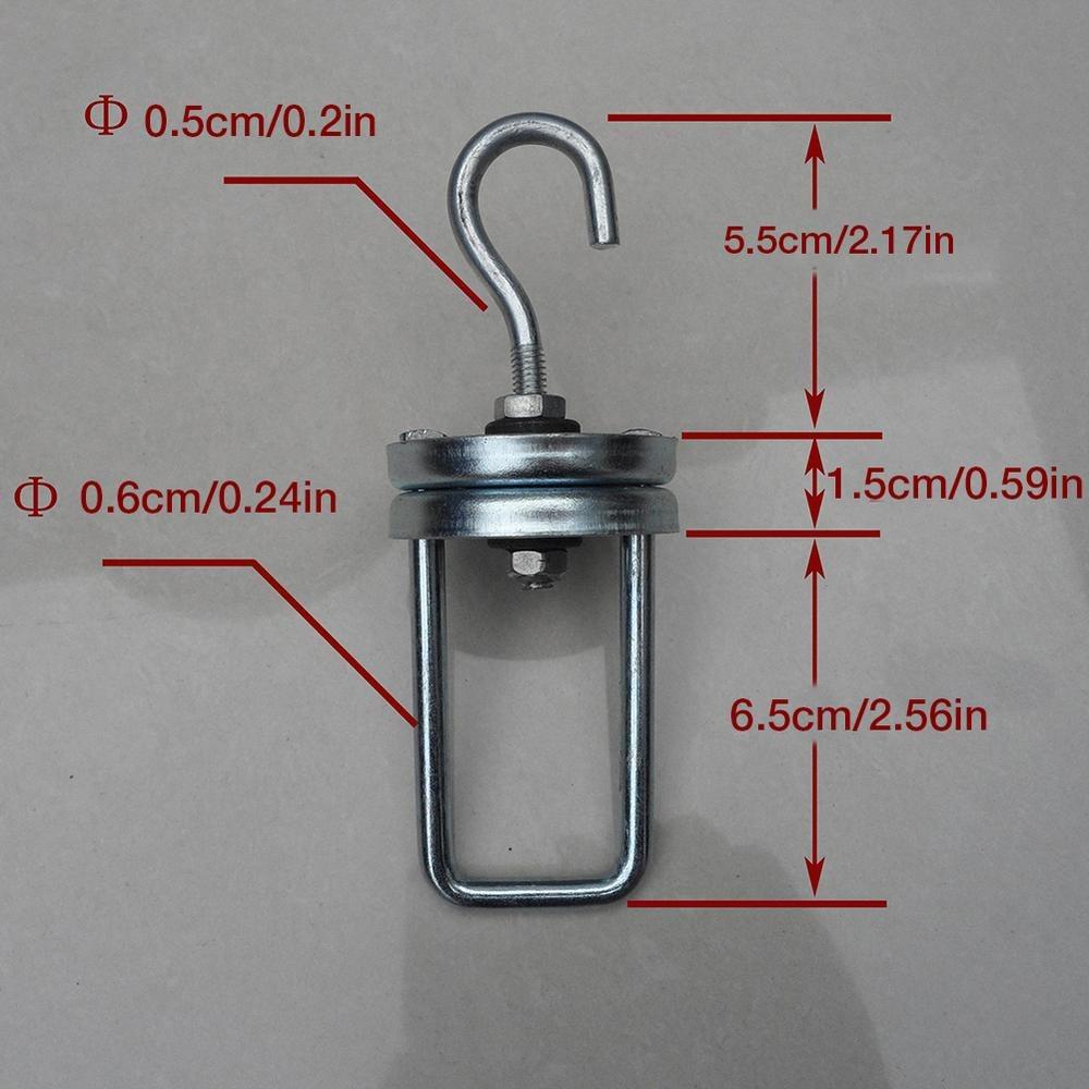 Durable Rustproof Rotating Spinner Hooks Adjustable Steel Material Swivel Hooks Multi-Purpose Heavy Duty Hooks