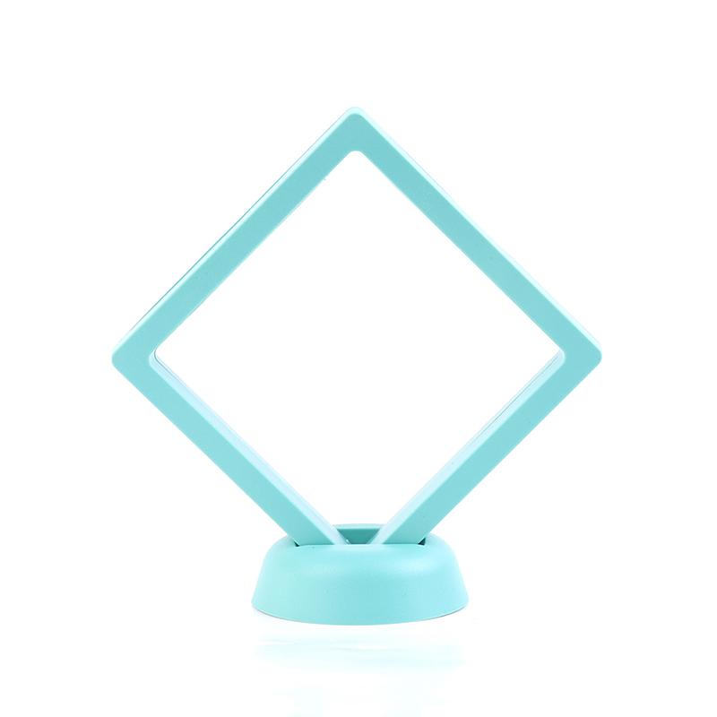 Colorful 3D Floating Picture Frame Shadow Box Jewelry Display Stand Ring Pendant Holder Protect Jewelry Stone Presentation Case