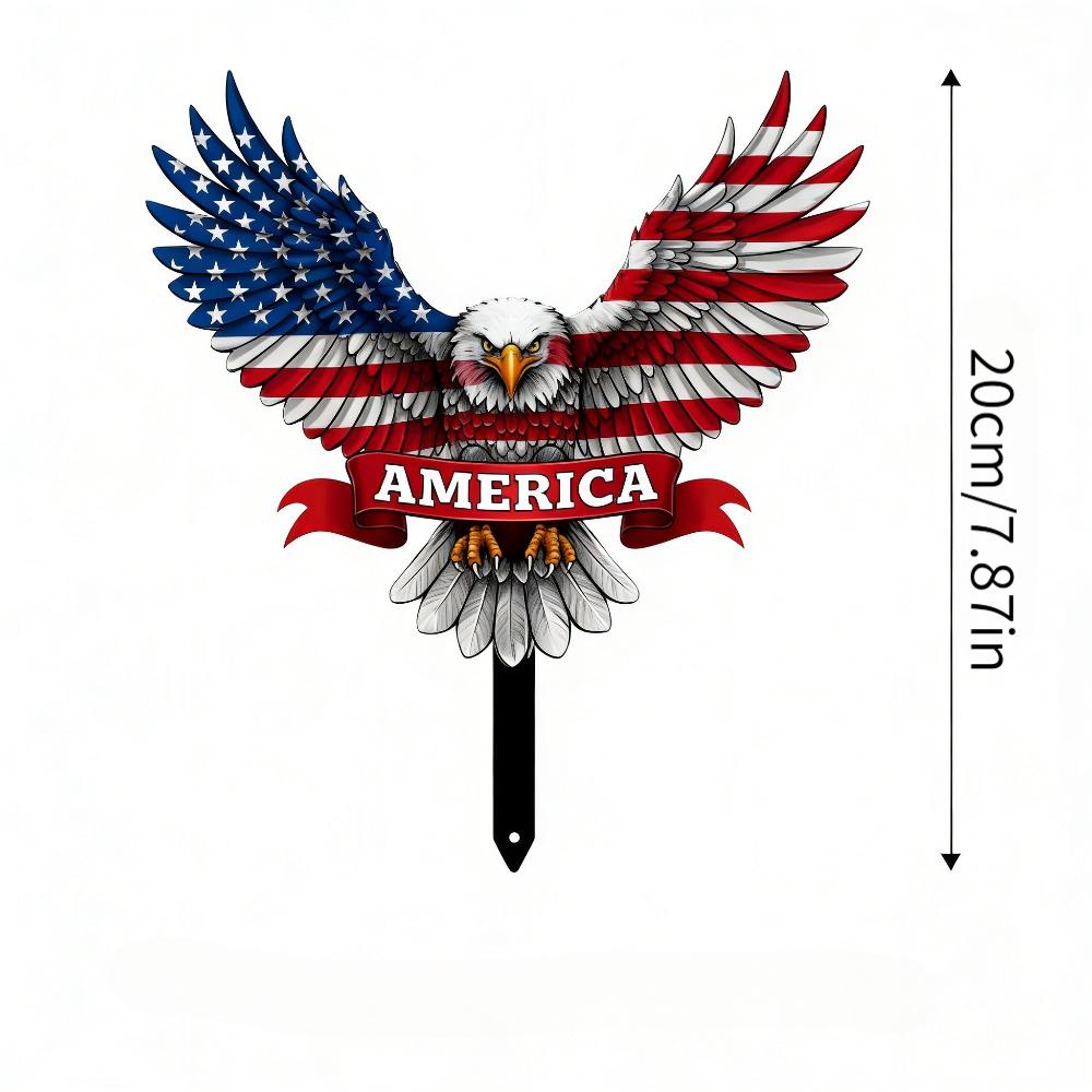1Pcs American Independence Day Decor Acrylic Board Eagle Garden Floor Insertion as a Gift for Independence Day 250th Anniversary