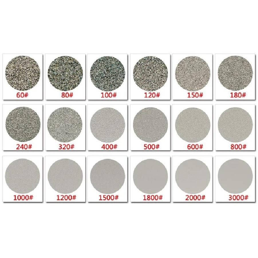 10PCS 6" Inch Grit 80-3000 Coarse To Fine Diamond Grinding Disc Coated Flat Lap Disk Abrasive Wheel Lapidary Tools Gemstone Rock